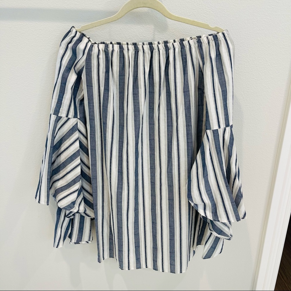Off the shoulder stripe dress